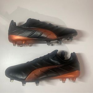 Puma King Platinum 21 FG AG Black & Copper Soccer Cleats 106478-04